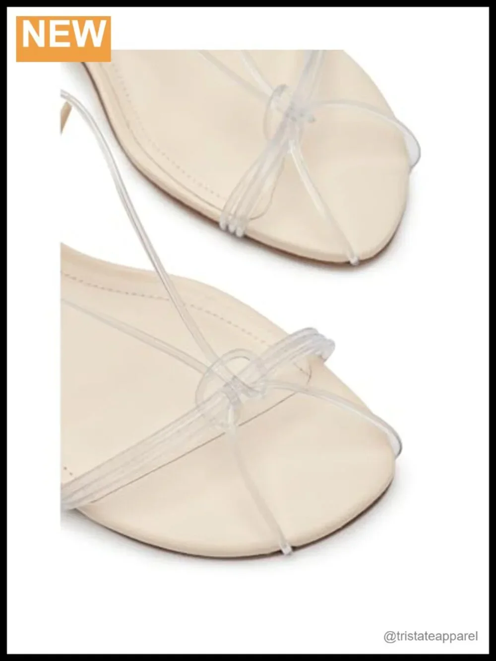 Womens Spaghetti Jelly Kitten Heels Lace Up PVC Open Toe Sandals